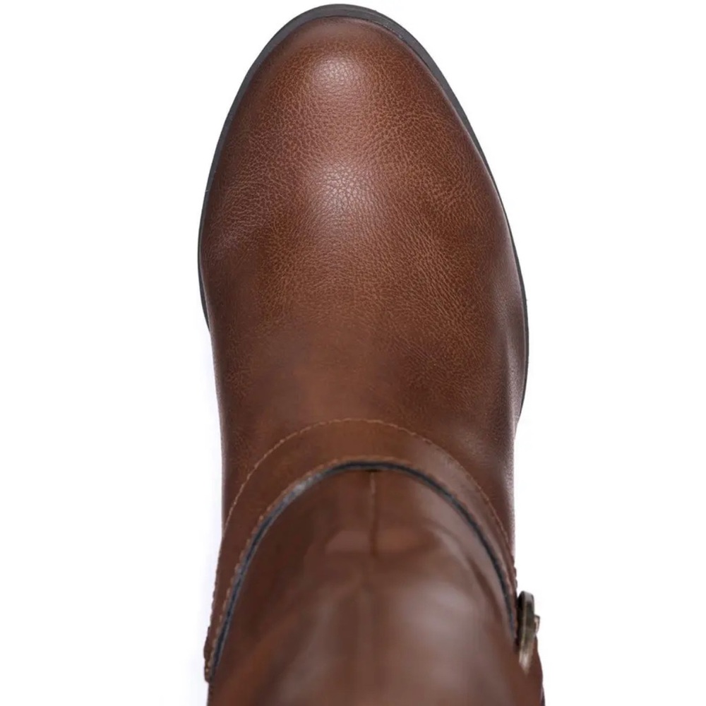 Style & Co Mid Calf Cognac Slouch Heeled boot Wide Calf NEW Size 11M - Picture 4 of 9
